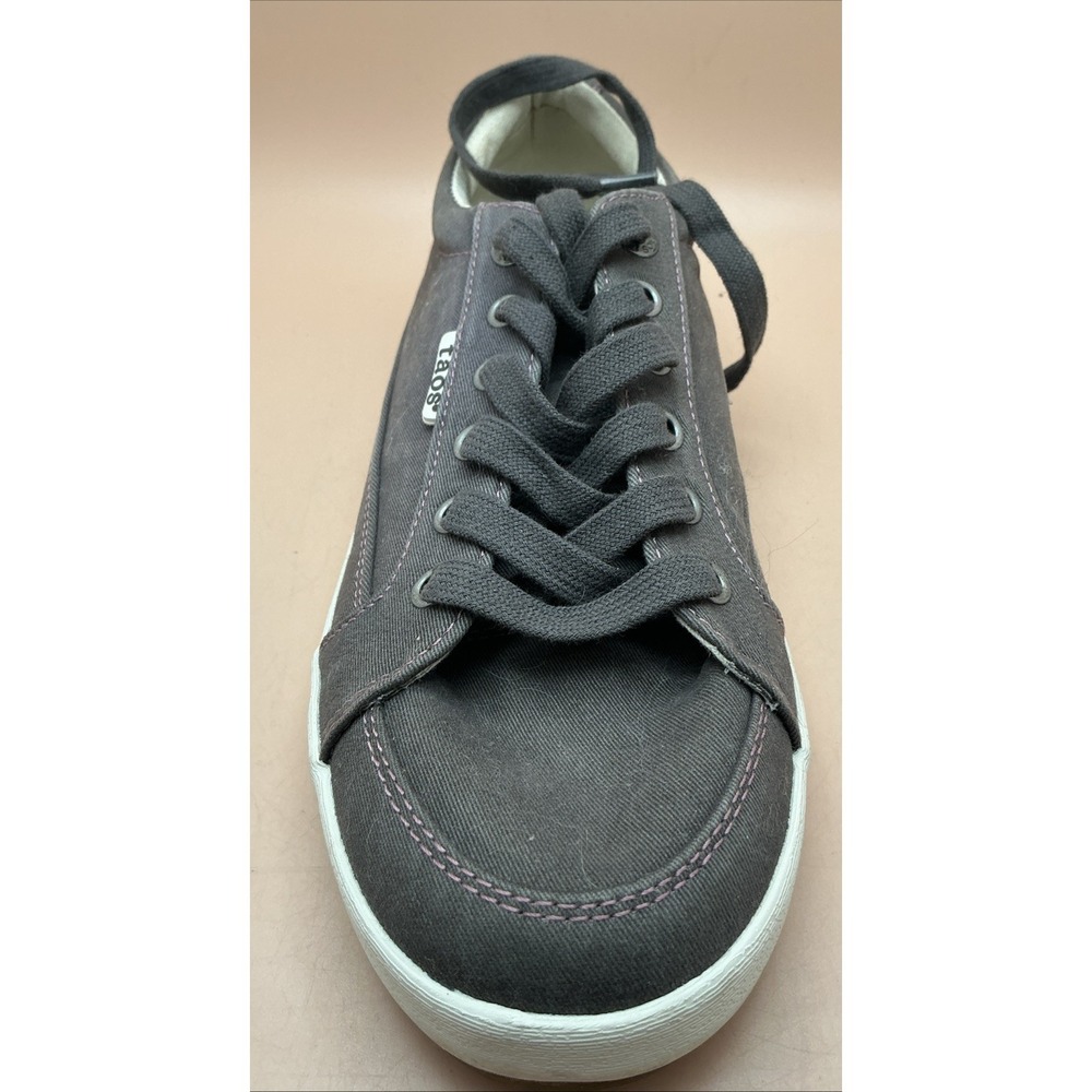 NWT Taos Moc Star 2 Graphite Distressed Canvas Lace-Up Sneakers Women's 8.5 - Picture 4 of 11